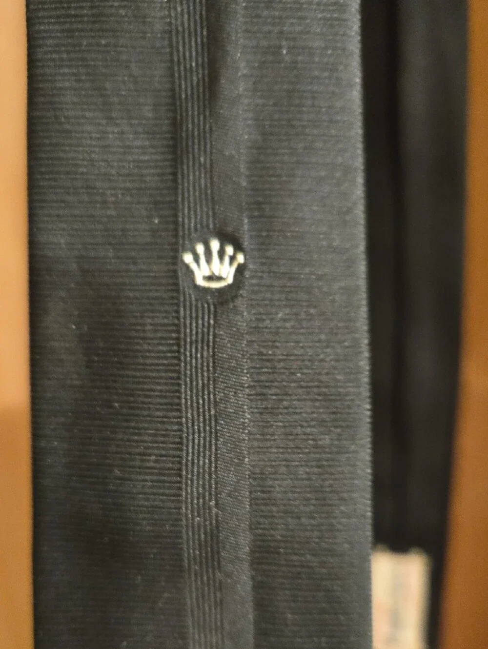 Men's Vintage Solid Neckties - Black Silk and Dark Brown